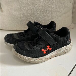 Under Armour Black and Orange Sneakers with Velcro Strap